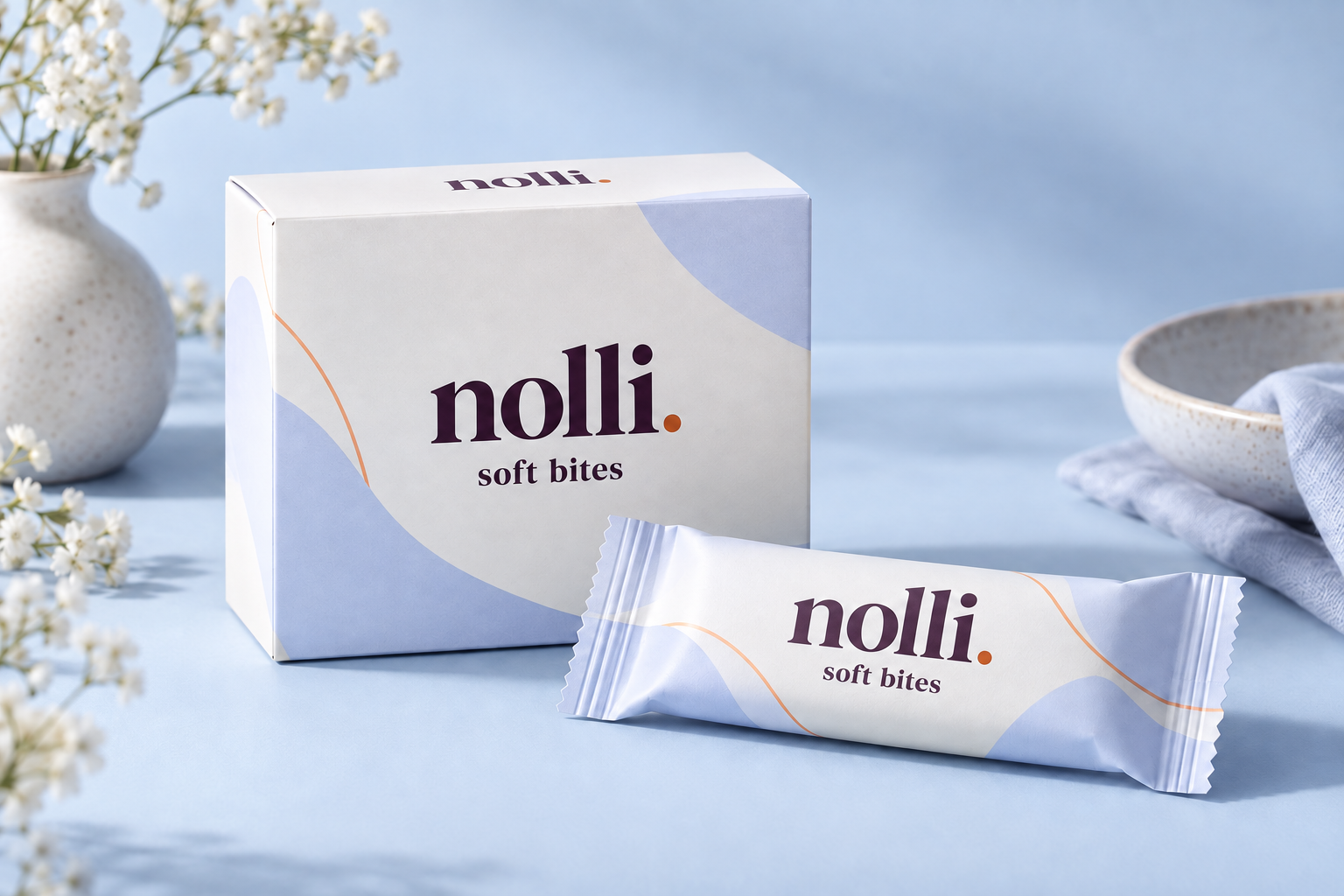 nolli. Soft Bites packaging